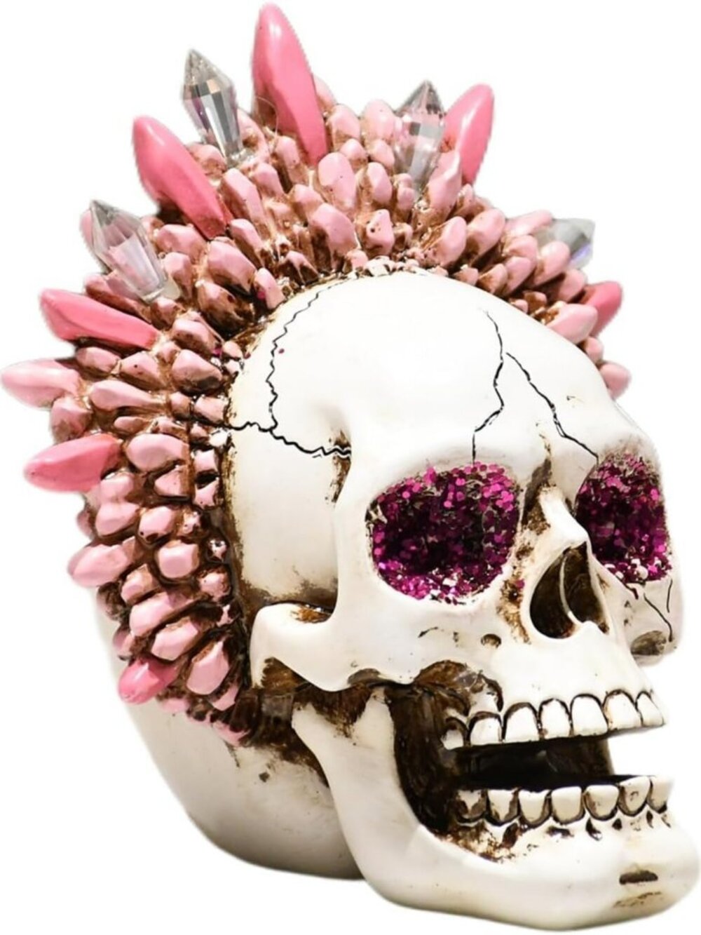Gothic Skull Head Sculpture | Halloween Decor | Resin Bone Model for Home & Desk